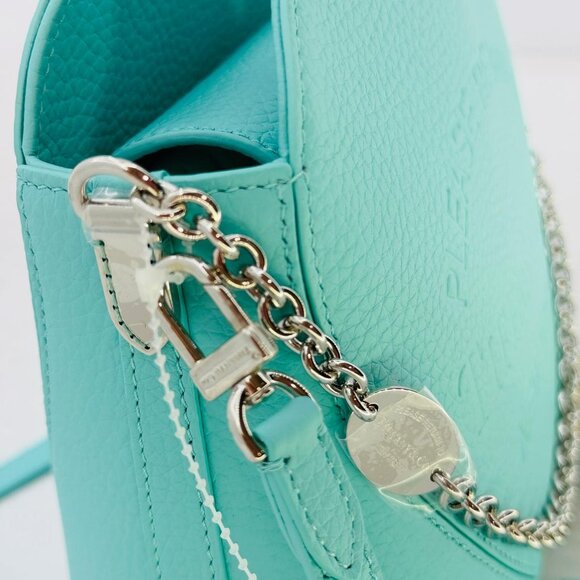 Tiffany & Co. Bucket Bag Heart Purse In Tiffany Blue Leather NWT Authentic - Picture 3 of 5